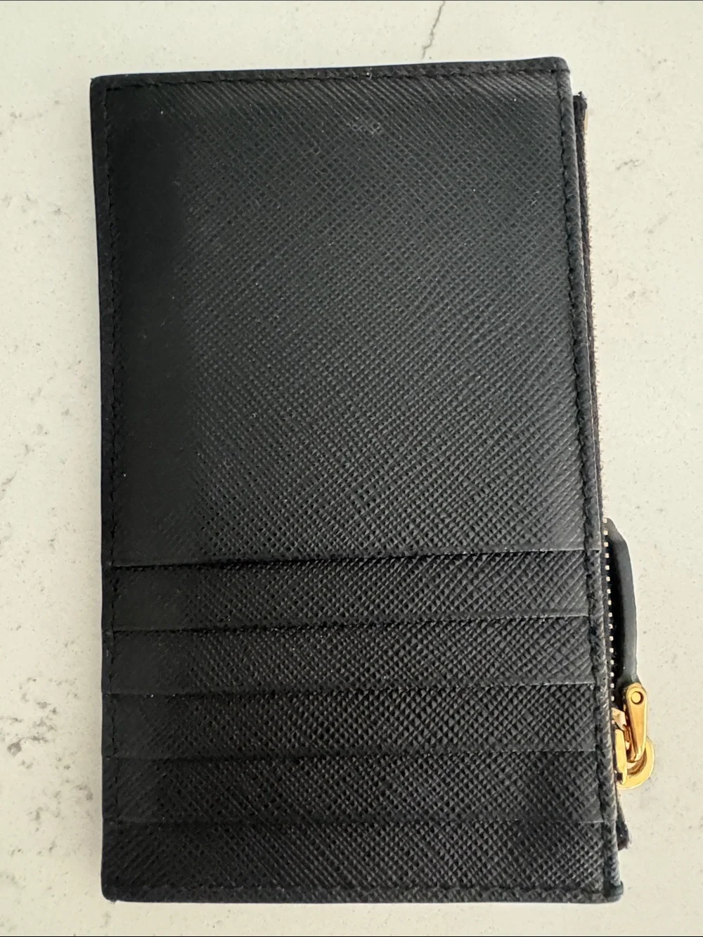 Prada Black Saffiano Leather Card Holder - Picture 11 of 13